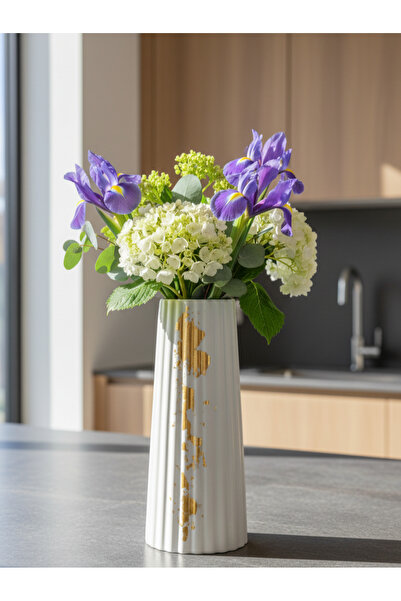 LUNİVAA HOME Vază minimalistă decorativă modernă cu dungi pentru decor acasă ...