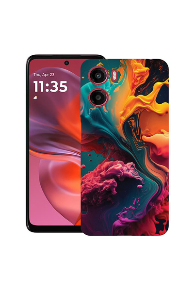 bestcase Carcasă ultra subțire TPU pentru Motorola Moto G06, culori lichide, ...