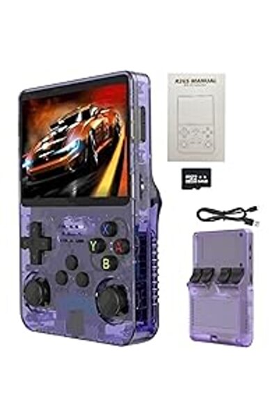 DKH R36S Retro Handheld Game Console with 64G Built-in 15000+ Classic Games, Open Source Linux System 3.