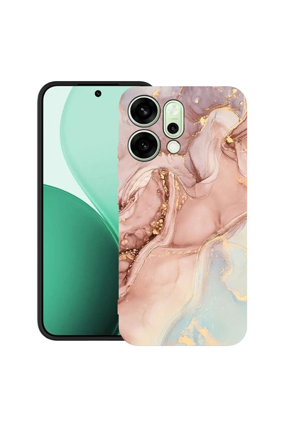 bestcase Carcasă ultrasubțire TPU pentru Oppo Reno14 5G, roz marmoră, 2082899...