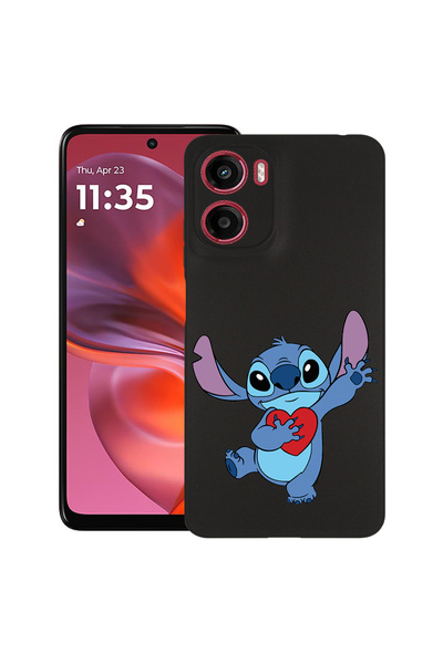 bestcase Carcasă ultra subțire TPU pentru Motorola Moto G06, model Love Stitc...