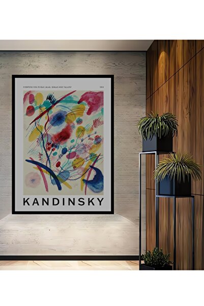 Teona Ahşap Tablou decorativ din lemn dreptunghiular Kandinsky Compoziție abs...