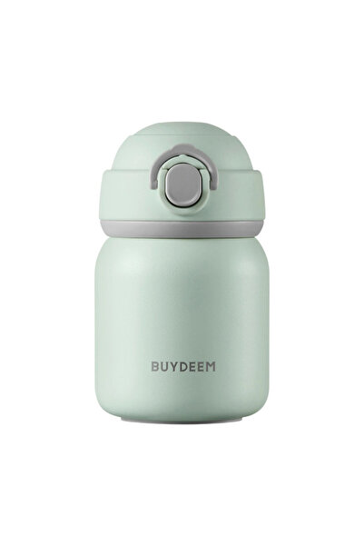 BUYDEEM Termos TAN200, 200 ml, Capac cu filet și închidere etanșă, Oțel inoxidabil, Verde