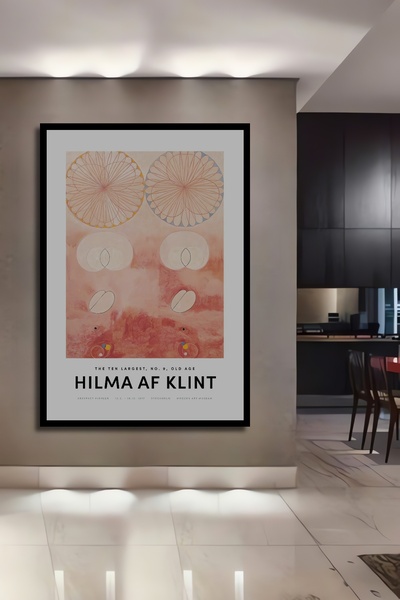 Teona Ahşap Tablou decorativ din lemn dreptunghiular Hilma Af Klint Aspect cadru compozit