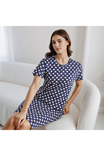 FAV Nighty Knee Length with Round Neck