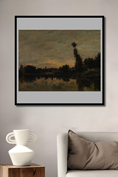 Teona Ahşap Tablou decorativ din lemn dreptunghiular Aspect de rama la malul ...