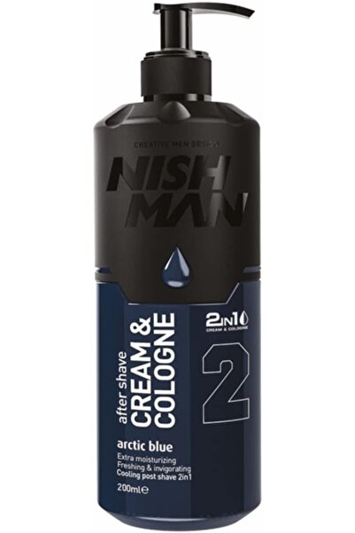 NISHMAN كريم ما بعد الحلاقة 2 في 1 02 مع كولونيا، 200 مل، بلو أركتيك