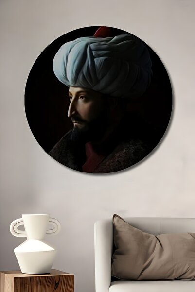 Teona Ahşap Decorative Fatih Sultan Mehmet Wall Painting with Frame Appearanc...