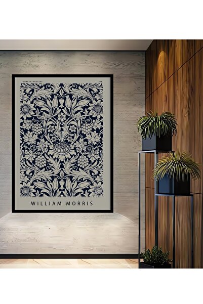 Teona Ahşap Tablou decorativ din lemn dreptunghiular cu modele William Morris...