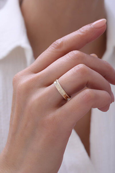 YAVUZ KUYUMCULUK 14 Ayar Altın Kalemli Alyans