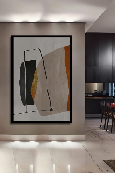 Teona Ahşap Декоративна дървена правоъгълна картина Абстрактно изкуство Цвето...