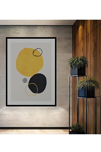 Teona Ahşap Tablou decorativ din lemn dreptunghiular, cercuri colorate, aspect cadru armonie