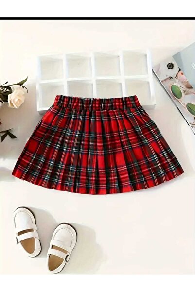 ŞAHPERA BUTİK Plaid Detailed Skirt