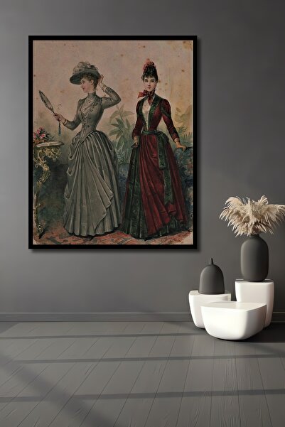 Teona Ahşap Tablou decorativ din lemn dreptunghiular cu aspect de cadru elegant din epoca victoriană