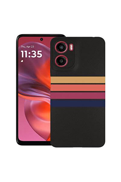 bestcase Carcasă ultra subțire TPU pentru Motorola Moto G06, linii retro, 2082906 B 1479