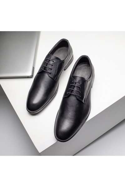 BMoD Pantofi eleganți bărbătești negri cu șireturi MOD11629