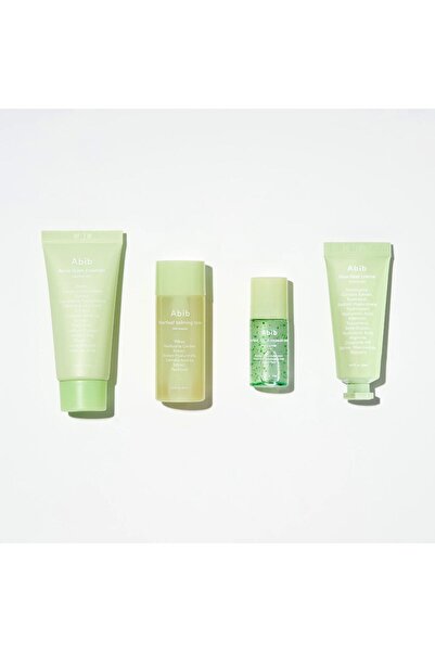 Abib Heartleaf Calming Trial Kit – 4’lü Mini Set (Foam + Toner + Serum + Cream)