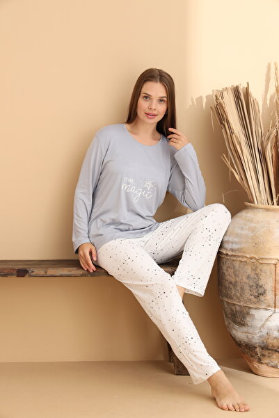 ELİTOL Magic Gray Star Pajama Set