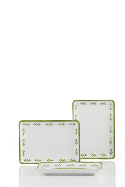 Kütahya Porselen Bellis 18X13 3 Piece Flat Plate