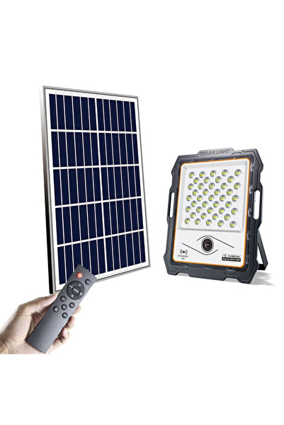 MagExpert LED Projector with WiFi Camera and Solar Panel, white light, Remote Control, Solar Power, 100W