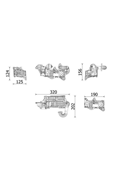 MAHLE Radiator Recirculare Gaze De Esapament Citroen Berlingo/C-Elysee/C3 3 F...