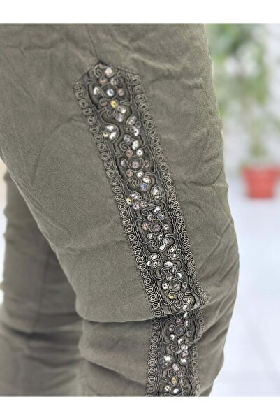 Punta Otantik Yg60008 Italian Side Pulpayet Cotton Pants Khaki