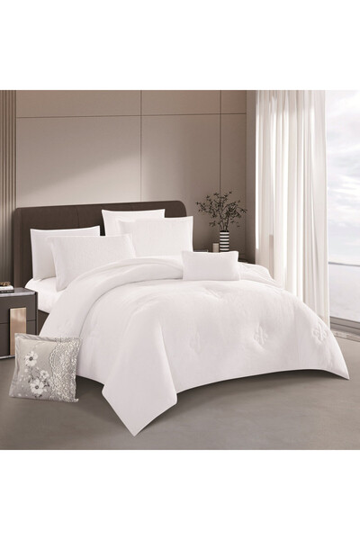 HOURS Horse double-sided winter bedspread, fur and velvet, suitable for a double bed size of 200 x 200 cm, consisting of 8 pieces, 240 stitches
