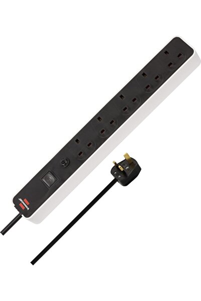 Brennenstuhl Ecolor 5-way extension lead white/black