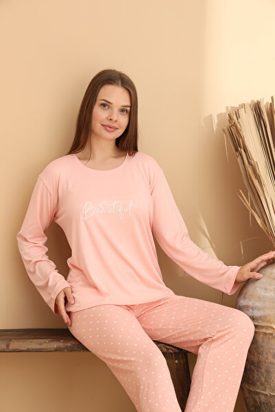 ELİTOL Set de pijamale frumos de somon