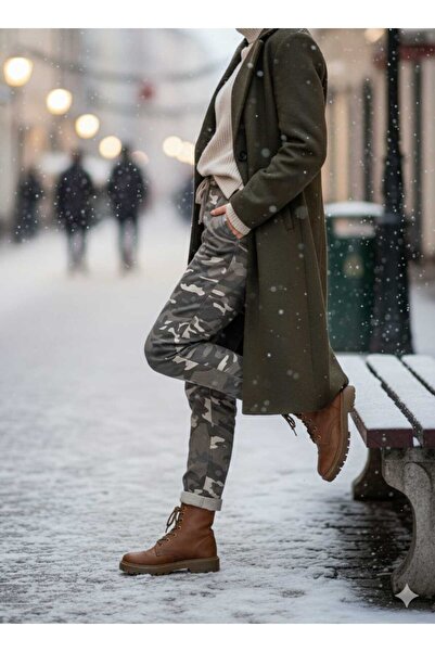 Punta Otantik LS7312 Παντελόνι με σχέδιο παραλλαγής ελαστικό ύφασμα Ιταλικό β...