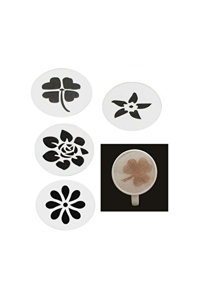 Perfect Home Set of 4 Plastic Cappuccino Stencils