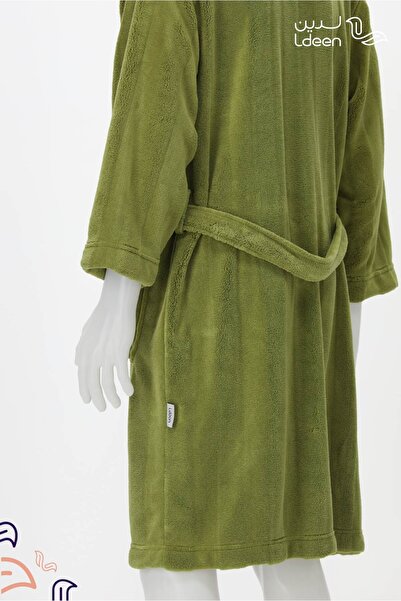 ldeen Unisex Coral Fleece Upgraded Bathrobe - Highly Absorbent Bathrobe Soft on Skin