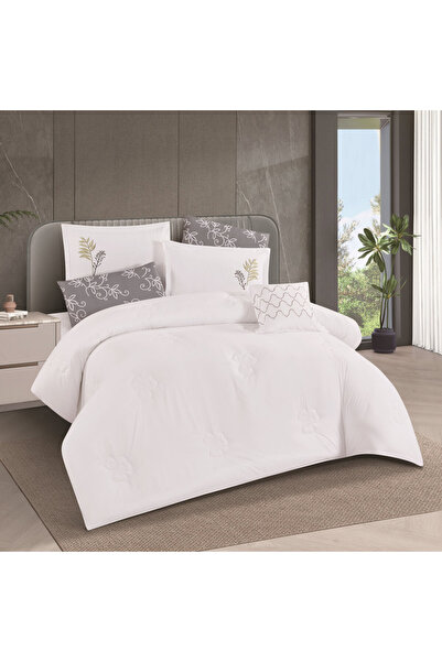 HOURS Horse Luxury Microfiber Summer Bedspread Embroidered for Double Bed Size 200x200 cm, 8 Pieces, 240 Stitches