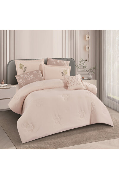 HOURS Horse Luxury Microfiber Summer Bedspread Embroidered for Double Bed Size 200x200 cm, 8 Pieces, 240 Stitches