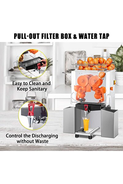 Sonled Commercial Orange Juicer Machines, Automatically Peeling auto Juice Beverage Machine 25-35Pcs