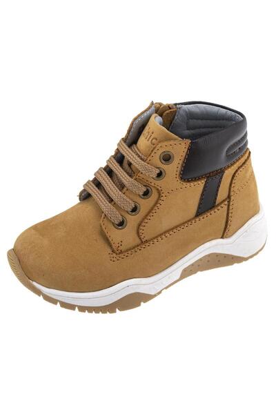 Chicco Costis children's boots, natural leather - camel with zipper