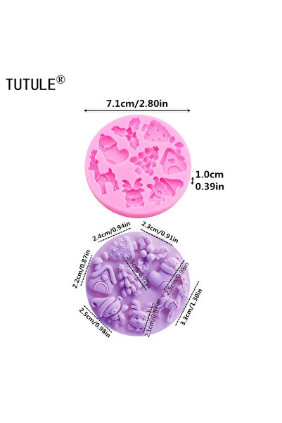 choice2 قالب جرس عيد الميلاد الوردي الصغير، سلسلة عيد الميلاد، قوالب سيليكون ...