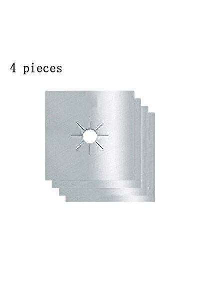 Choice Silver Four Pieces 4 Pieces 27 Cm Gas Stove Surface Protection Pad Was...