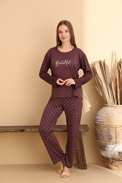 ELİTOL Beautiful Plum Pajama Set