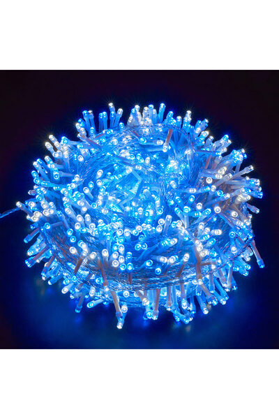 Issa LED string 8 m 100 MicroLEDs, transparent wire, blue Christmas lights