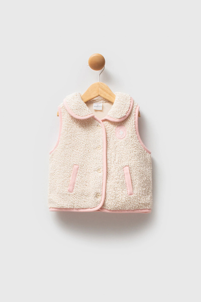 U.S. Polo Assn. U.S.Polo Assn Baby Girl Vest - Ecru