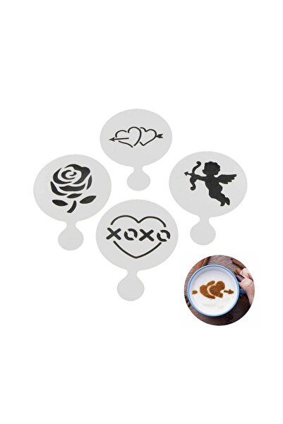 Perfect Home Set of 4 Plastic Cappuccino Stencils