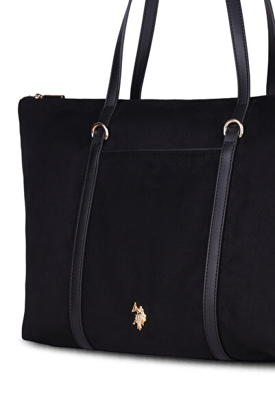 U.S. Polo Assn. Geantă neagră de umăr pentru femei Us26310 Exclusiv online