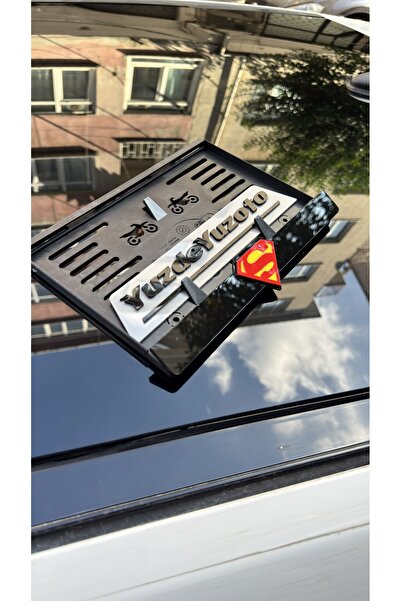 3M MOTOSİKLET PLAKALIK LAZER TASARIM SUPERMEN UYUMLU