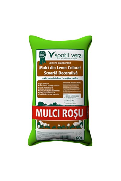 Spatii verzi Red colored mulch 60l, 48 pcs/pallet
