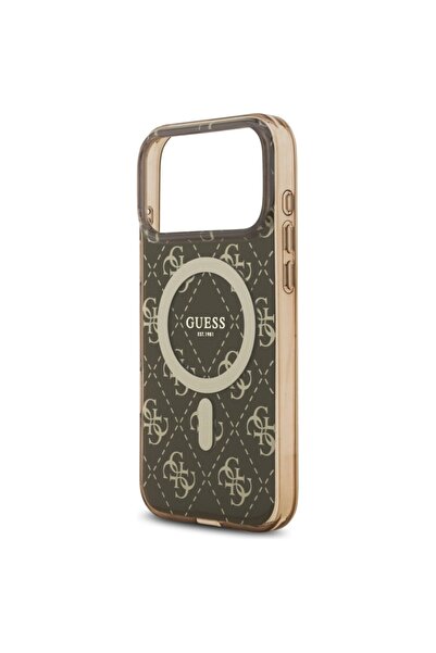 Guess Θήκη για iPhone 17 Pro Max, IML 4G Background MagSafe, Καφέ