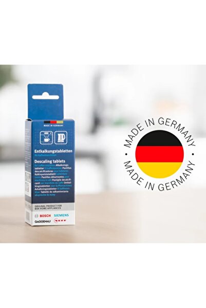 Bosch Kahve Makineleri ve Su Isıtıcıları için Kireç Çözücü Tablet
