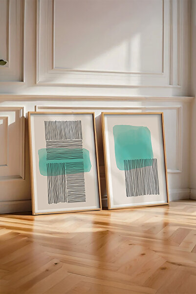 huhuli Set de picturi cu ramă din lemn, 2 piese Huhu140