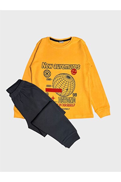 ALİŞ KİDS Set de pijamale cu mâneci lungi pentru băieți, din bumbac, culoare ...