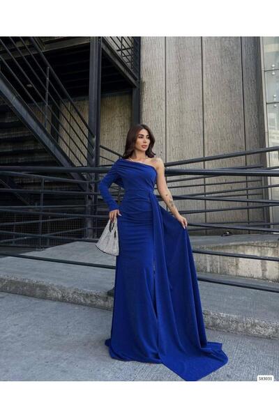 Modafeminen Rochie de seară din țesătură cu sclipici creponată, cu un singur ...